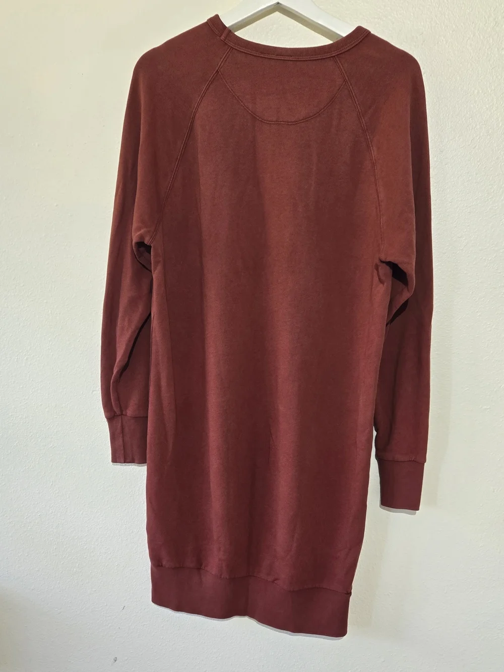 GAP Washed Rust Long-Sleeve Sweatshirt Dress